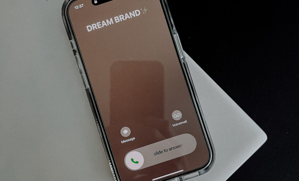 dream brand calling on iphone